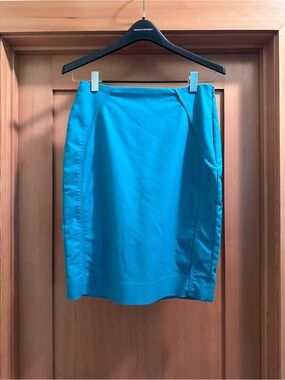 White House Black Market Teal Pencil Skirt